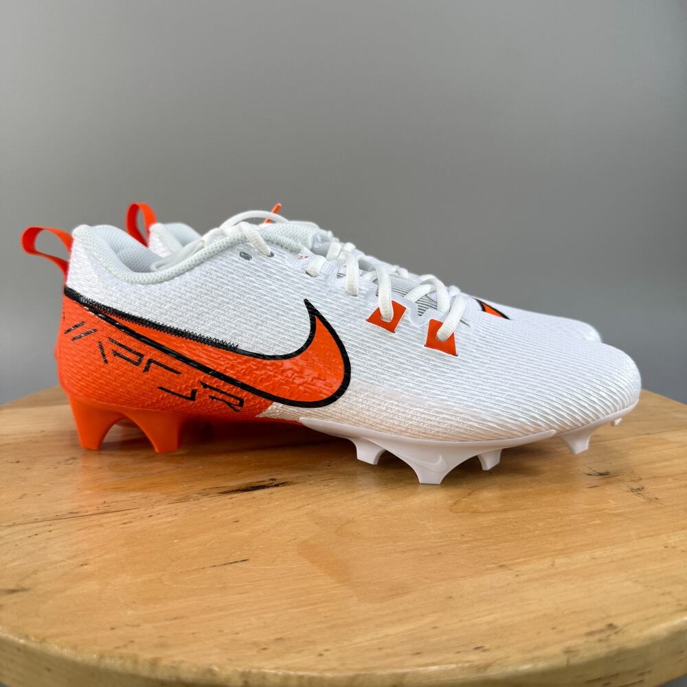 Nike Vapor Edge Speed 360 2 Men's Size 9.5 Football Cleats White Orange NEW
